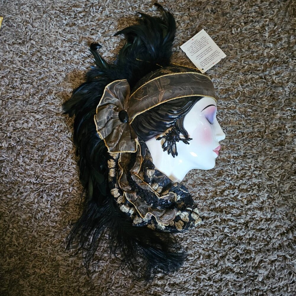 Brand New Clay Art Decorative Mask Art Deco Woman